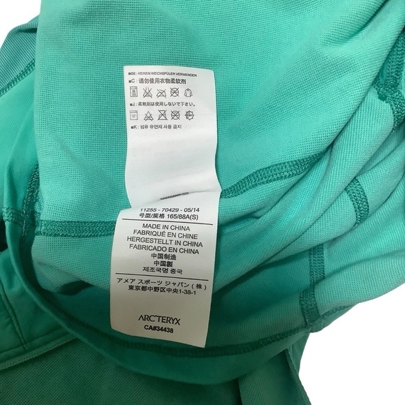 Arc’teryx 1/4 Quarter Zip Pullover Sz Small Teal - Picture 9 of 10